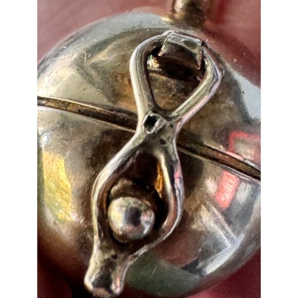 Sterling Silver Spinner Globe Orb Locket Pendant  Poison Perfume Ball  Rotating - Picture 3 of 7